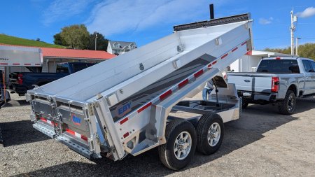 New 2024 EBY 6'10" x 14 HD ALL ALUMINUM Equipment Dump Trailer w/ Barn Door/Spreader Gate