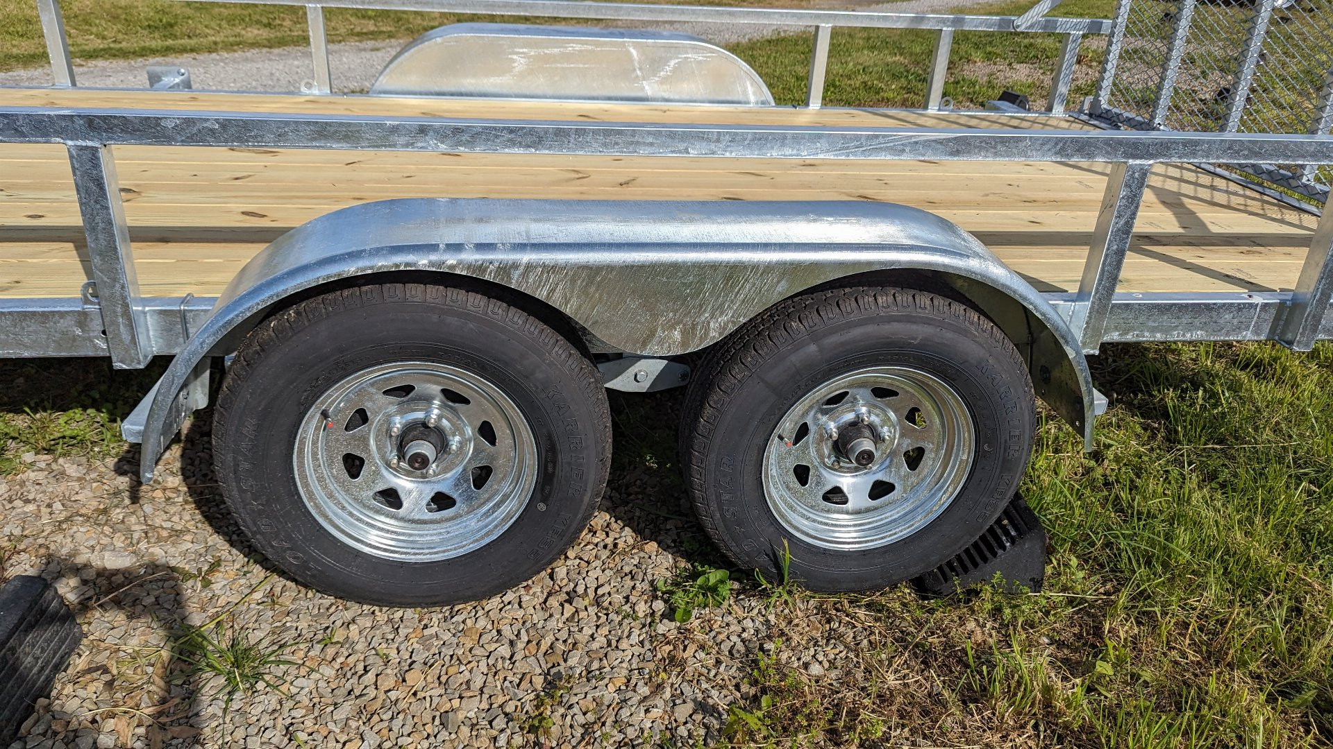 New 2025 Load Rite 6x16 Tandem ALL GALVANIZED Utility w/ Spring Assist Gate