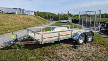 New 2025 Load Rite 6x16 Tandem ALL GALVANIZED Utility w/ Spring Assist Gate