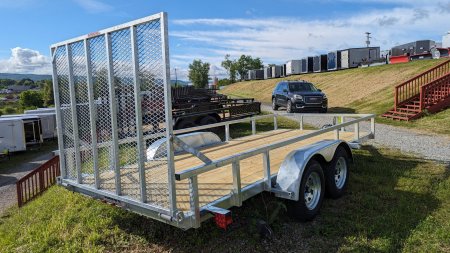 New 2025 Load Rite 6x16 Tandem ALL GALVANIZED Utility w/ Spring Assist Gate