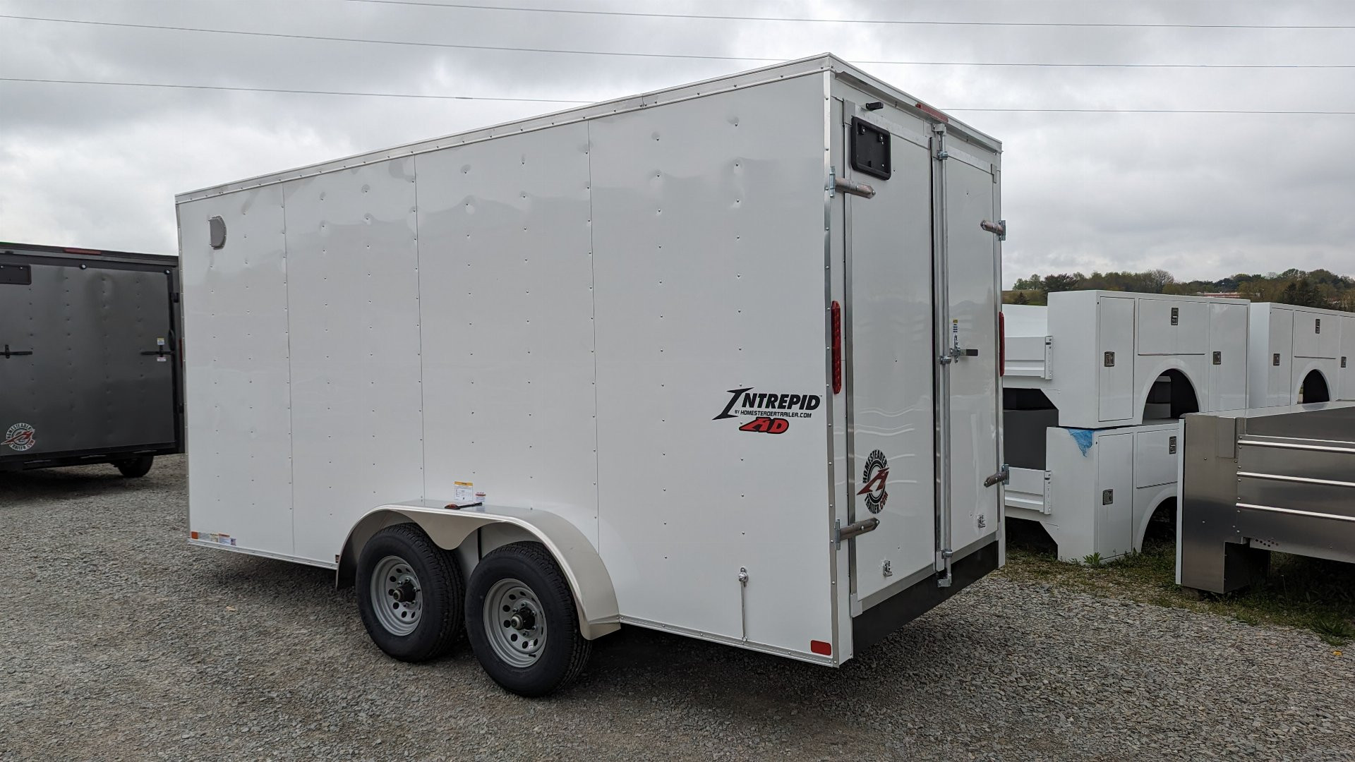 New 2024 Homesteader 7x16 HD Intrepid V-Nose Cargo Trailer w/ Barn Doors