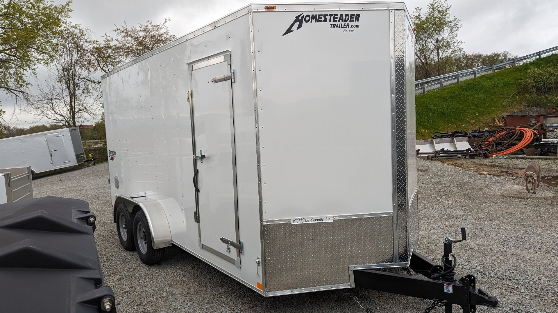 New 2024 Homesteader 7x16 HD Intrepid V-Nose Cargo Trailer w/ Barn Doors