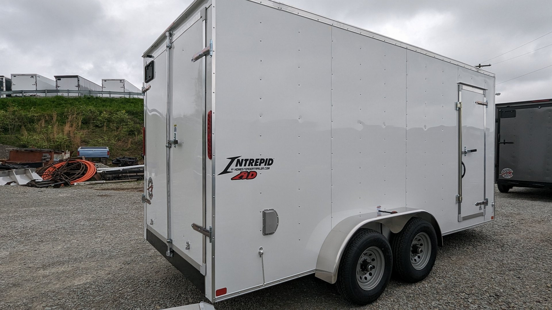 New 2024 Homesteader 7x16 HD Intrepid V-Nose Cargo Trailer w/ Barn Doors