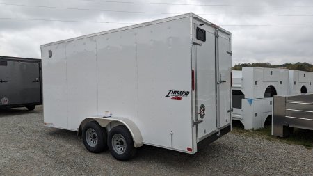 New 2024 Homesteader 7x16 HD Intrepid V-Nose Cargo Trailer w/ Barn Doors