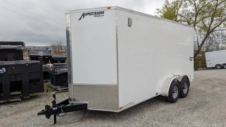 New 2024 Homesteader 7x16 HD Intrepid V-Nose Cargo Trailer w/ Barn Doors