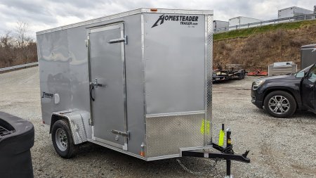 New 2024 Homesteader 5x10 Intrepid V-Nose Cargo Trailer w/ Ramp (LEFTOVER SALE!!!)