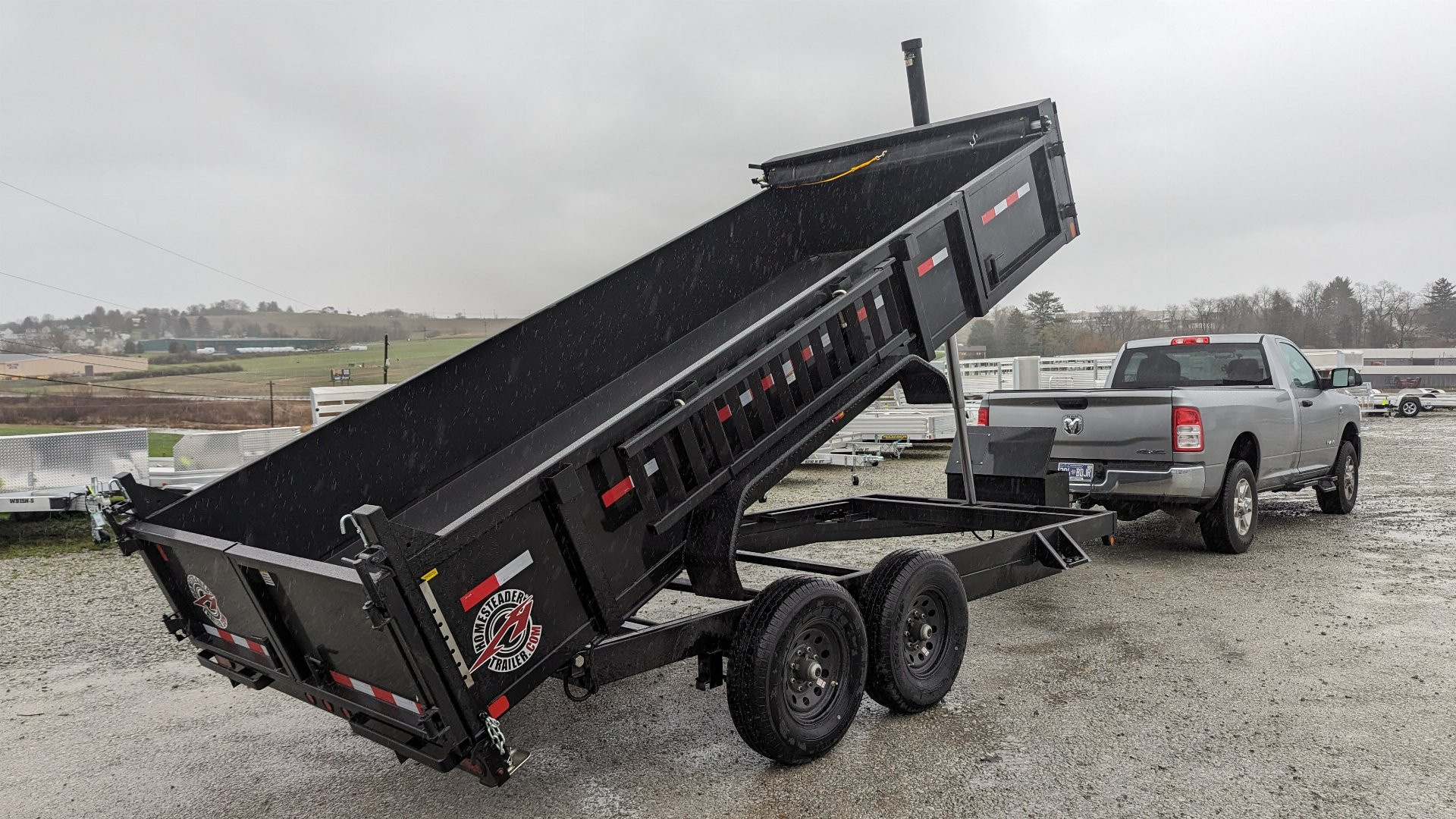 New 2024 Homesteader 6'8" x 16 HD Lo Pro Equipment Dump (7 GAUGE FLOOR!!!) LEFTOVER PRICING!!! (PRICE DROP!!)