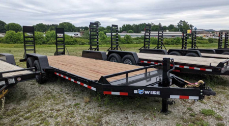 New 2025 BWise 18' HD Lo Pro Equipment Hauler w/ 5' Ladder Ramps