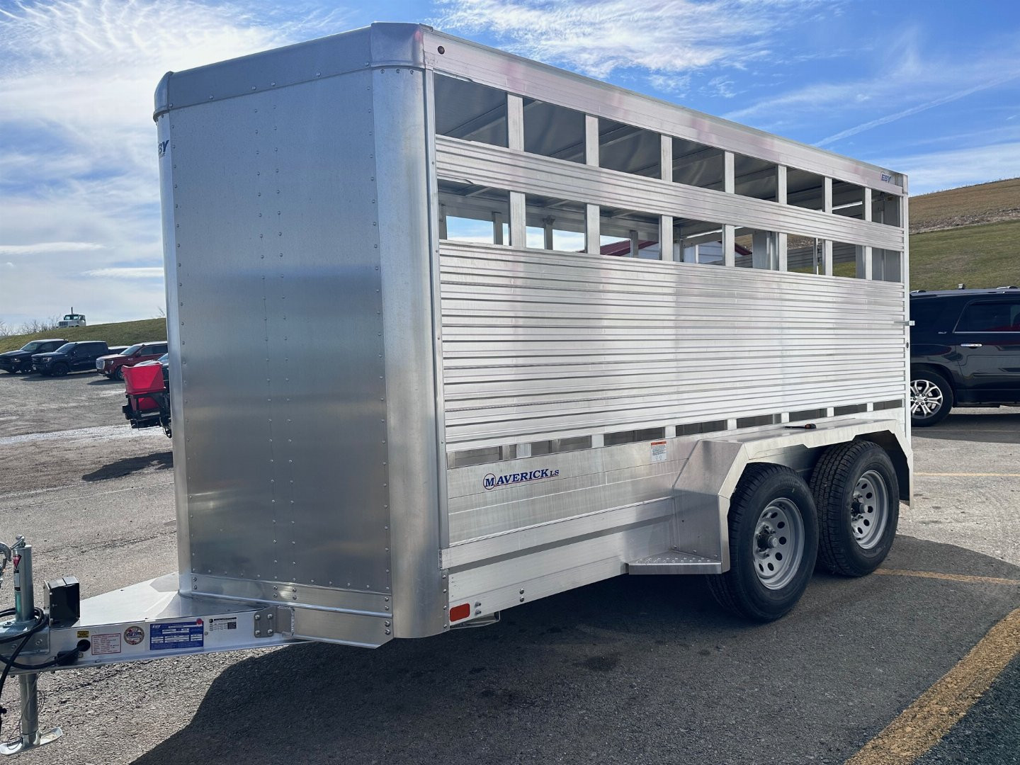 New 2023 EBY Maverick LS 13' Aluminum Stock Trailer for Small Animals