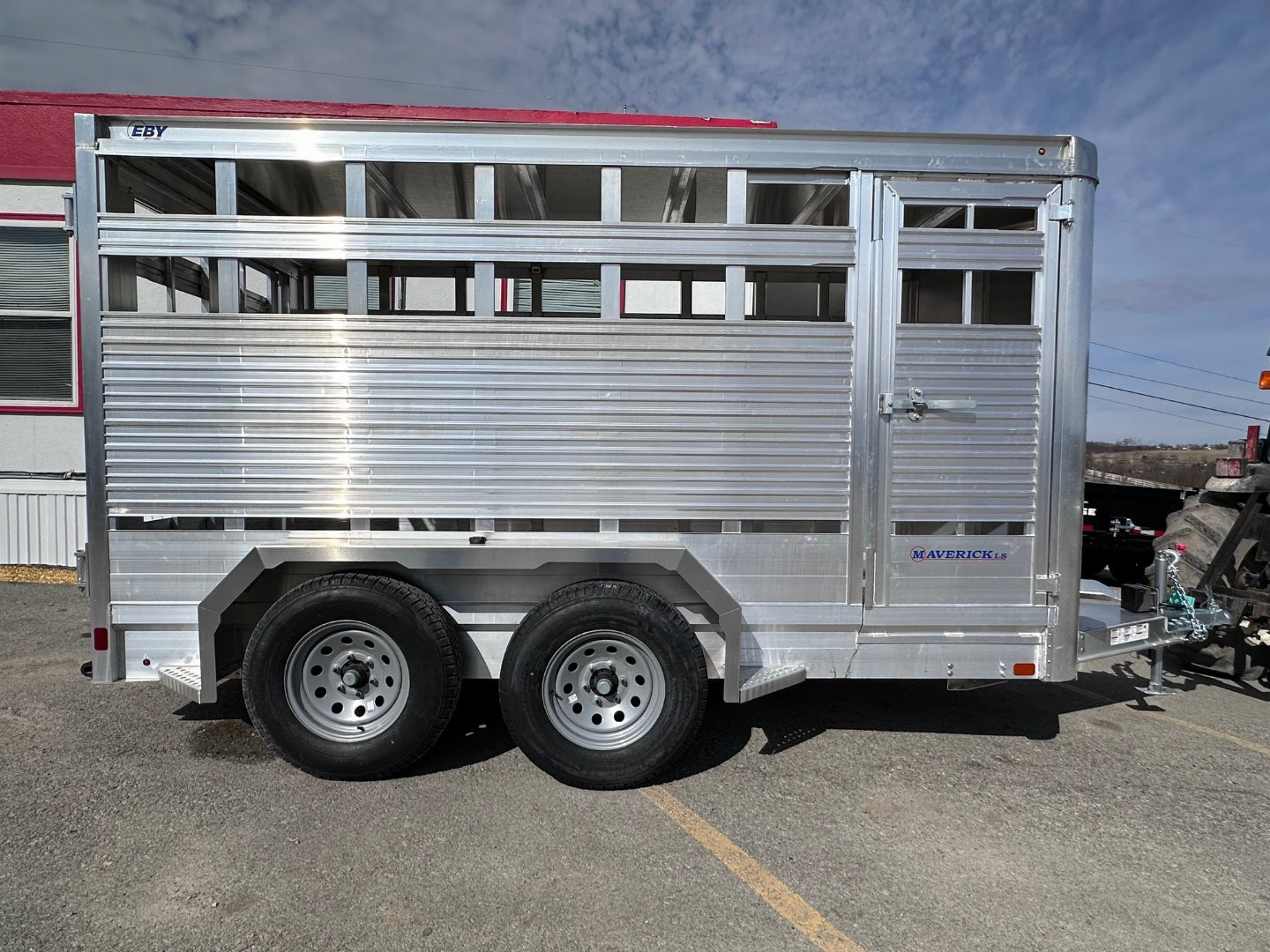 New 2023 EBY Maverick LS 13' Aluminum Stock Trailer for Small Animals