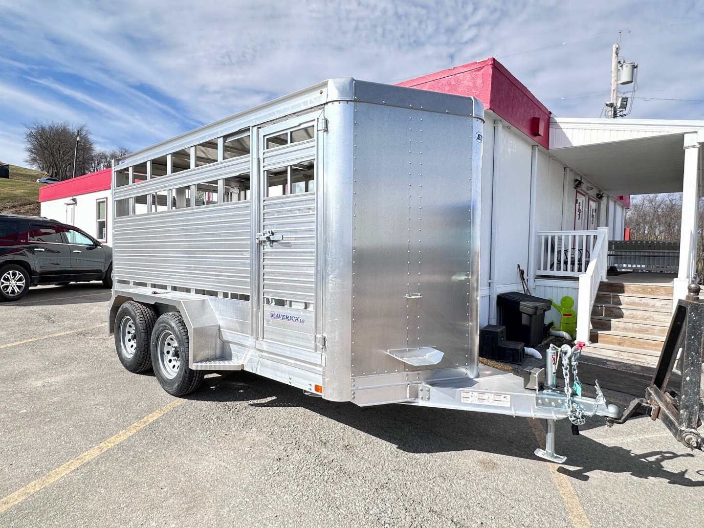 New 2023 EBY Maverick LS 13' Aluminum Stock Trailer for Small Animals