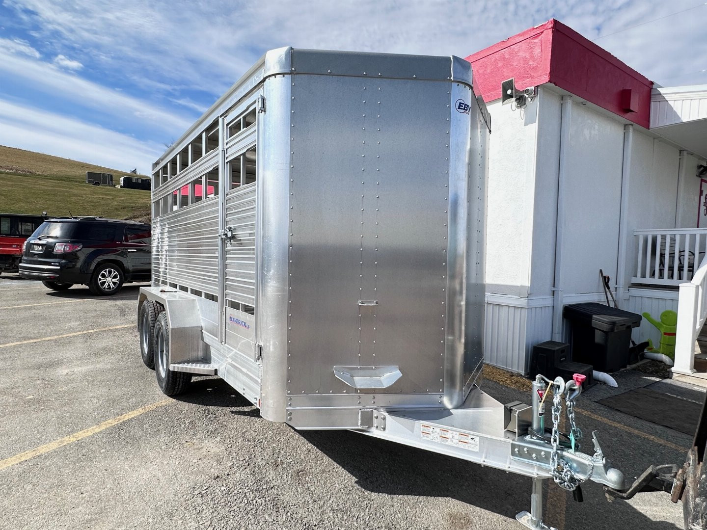 New 2023 EBY Maverick LS 13' Aluminum Stock Trailer for Small Animals