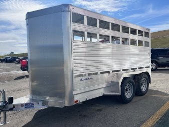 New 2023 EBY Maverick LS 13' Aluminum Stock Trailer for Small Animals