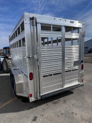 New 2023 EBY Maverick LS 13' Aluminum Stock Trailer for Small Animals