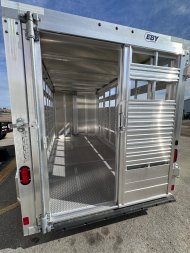 New 2023 EBY Maverick LS 13' Aluminum Stock Trailer for Small Animals