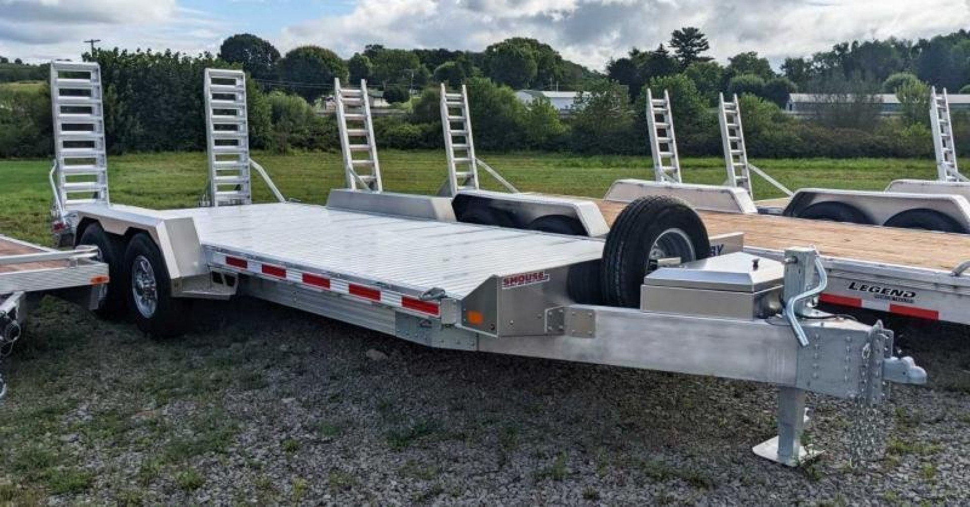 New 2024 EBY 18' ALL ALUMINUM Lo Pro Equipment Hauler w/ 6' Standup Ramps