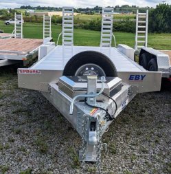 New 2024 EBY 18' ALL ALUMINUM Lo Pro Equipment Hauler w/ 6' Standup Ramps