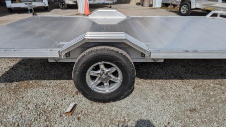 New 2024 Aluma 8x15 HD Drive-Over Fender Utility Trailer w/ Brakes & Underbody Ramps (LEFTOVER PRICE DROP!!!)