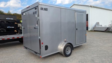 New 2023 Car Mate 7x12 Advantage V-Nose Cargo w/ Ramp Door & BRAKES (12" Add'l Height)