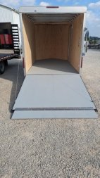 New 2023 Car Mate 7x12 Advantage V-Nose Cargo w/ Ramp Door & BRAKES (12" Add'l Height)