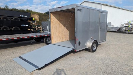 New 2023 Car Mate 7x12 Advantage V-Nose Cargo w/ Ramp Door & BRAKES (12" Add'l Height)