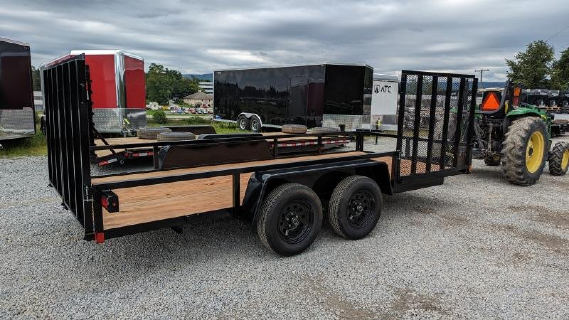 New 2024 BWise 7x16 Utility Trailer w/ Split Landscape Gate & SIDE GATE