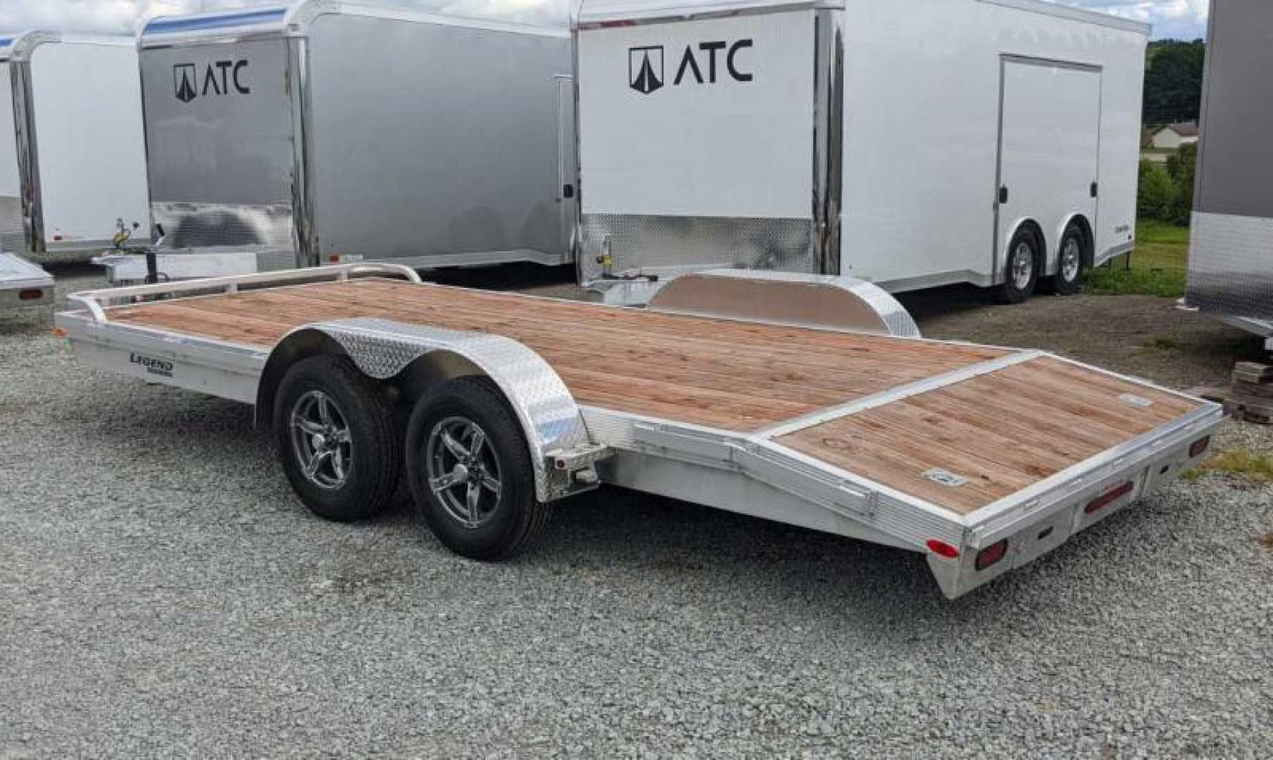 New 2024 Legend 18' HD Aluminum Open Car Hauler w/ Underbody Ramps (PRICE DROP!!!)