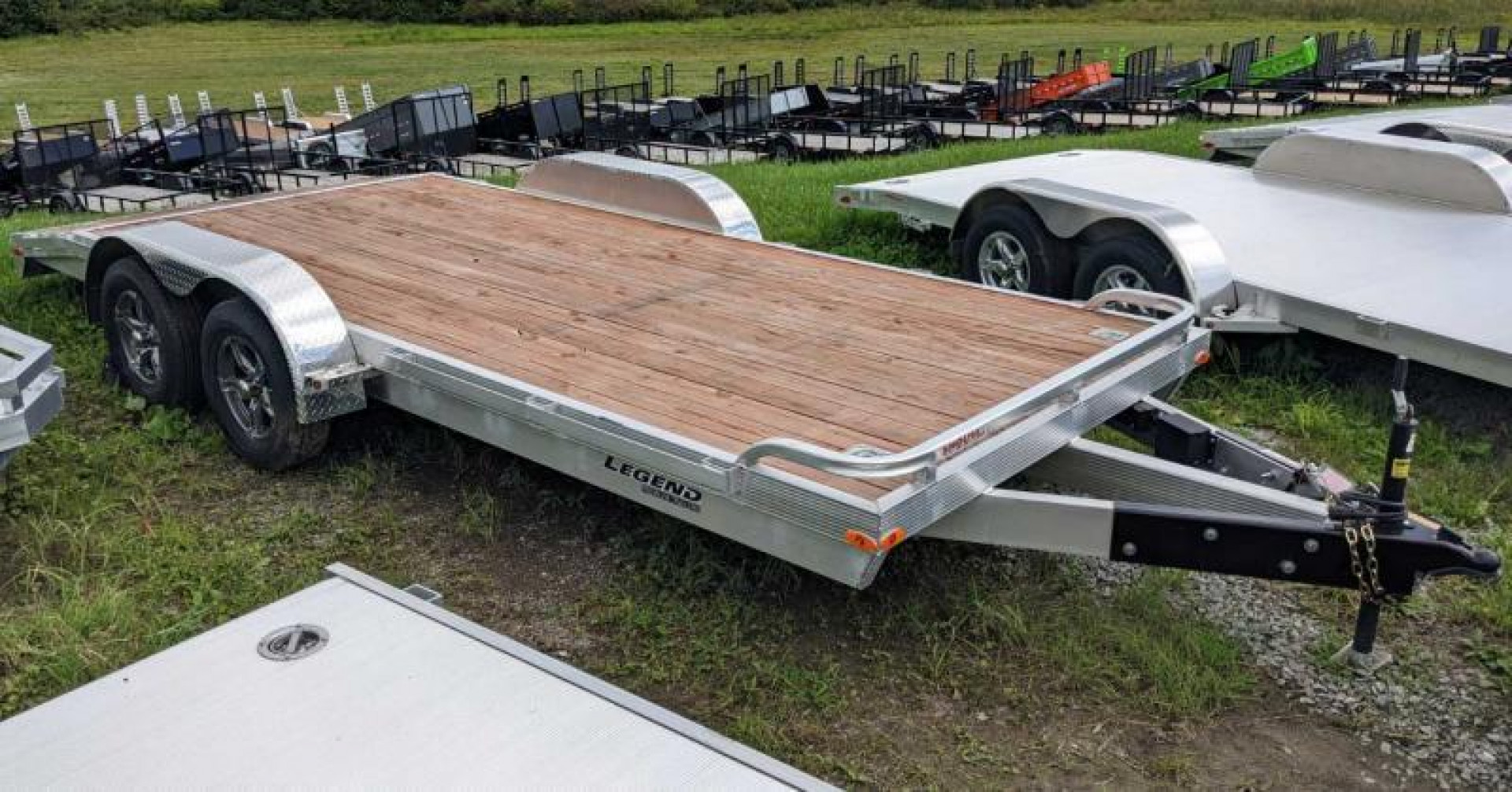 New 2024 Legend 18' HD Aluminum Open Car Hauler w/ Underbody Ramps (PRICE DROP!!!)