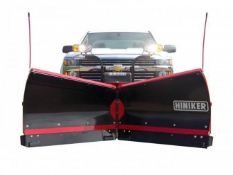 New Hiniker 9.5' Torsion Trip Poly V-Plow w/ Curb Guards, Wear Plates & LED Lights
