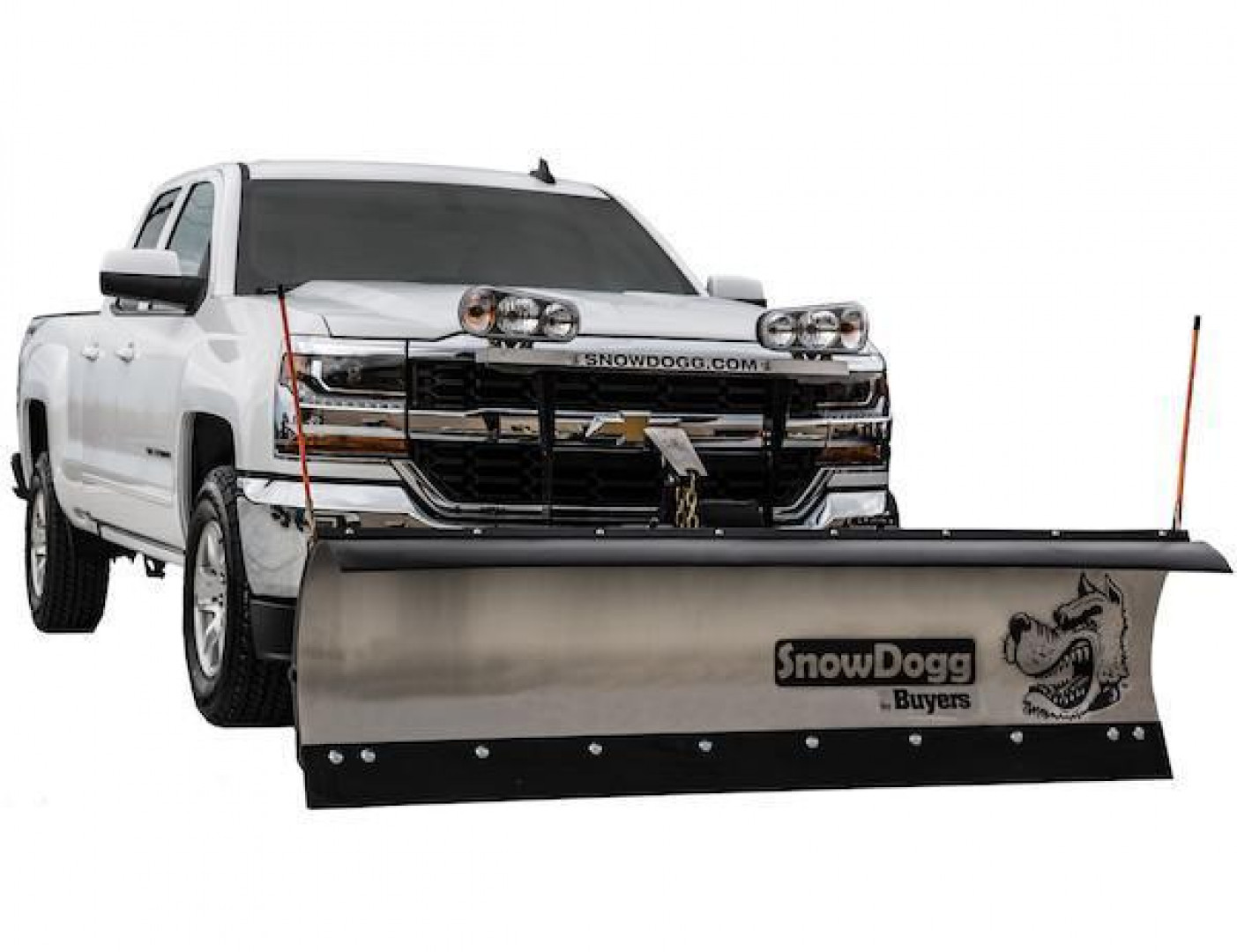 New NEW SNOWDOGG MD75II 7.5' Gen 2 Medium Duty Stainless Steel Snow Plow w/ LED LIGHTS