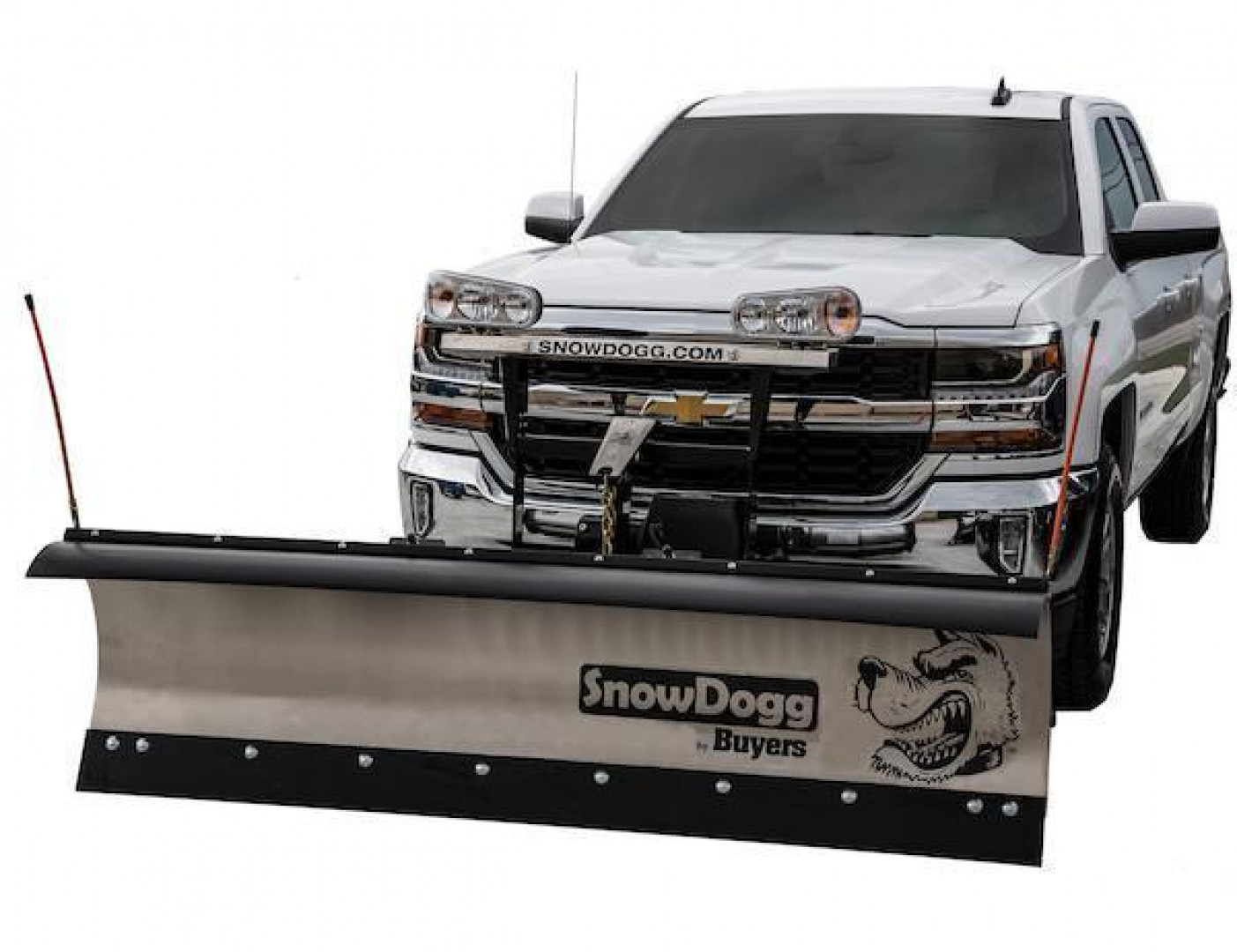 New NEW SNOWDOGG MD75II 7.5' Gen 2 Medium Duty Stainless Steel Snow Plow w/ LED LIGHTS