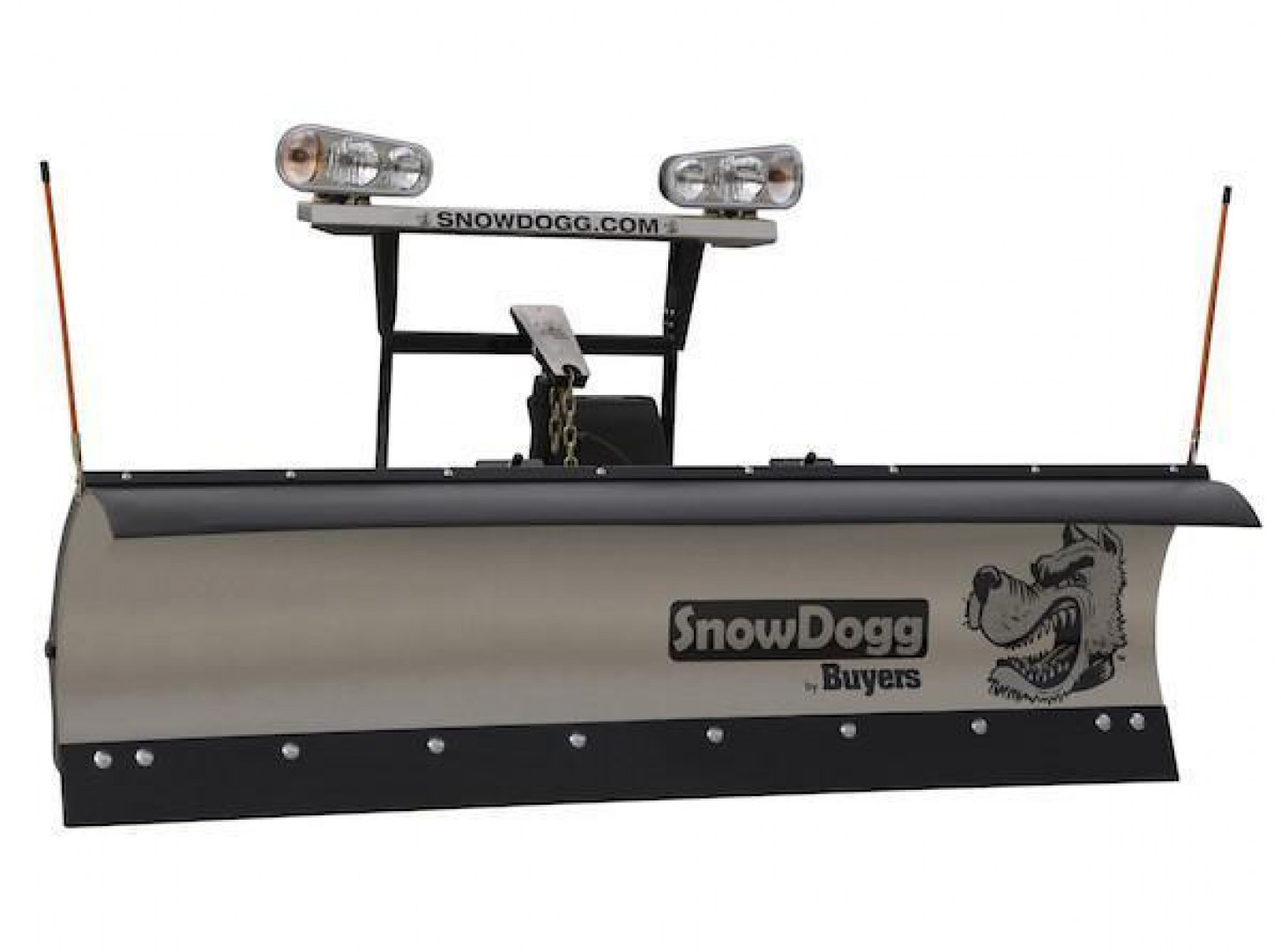 New NEW SNOWDOGG MD75II 7.5' Gen 2 Medium Duty Stainless Steel Snow Plow w/ LED LIGHTS