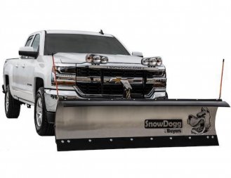 New NEW SNOWDOGG MD75II 7.5' Gen 2 Medium Duty Stainless Steel Snow Plow w/ LED LIGHTS