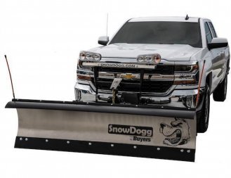 New NEW SNOWDOGG MD75II 7.5' Gen 2 Medium Duty Stainless Steel Snow Plow w/ LED LIGHTS