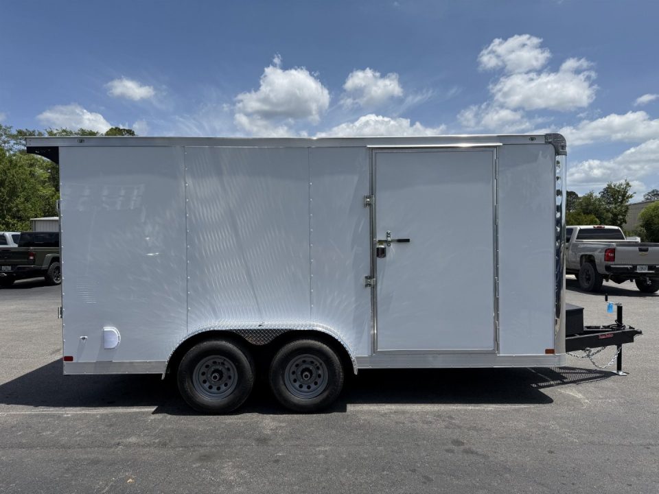 New TX7X16TA3 TEXAS TRAILERS 7' X 16' CARGO / ENCLOSED TRAILER W/REAR RAMP DOOR & SIDE DOOR, PRO LANDSCAPE PACKAGE