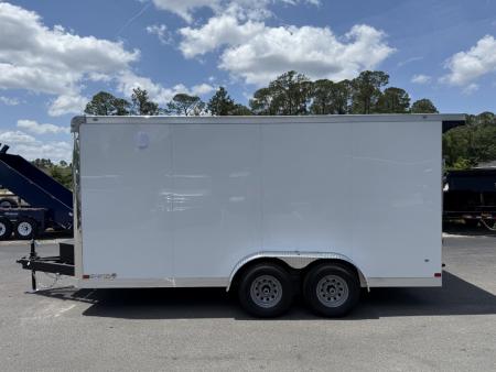 New TX7X16TA3 TEXAS TRAILERS 7' X 16' CARGO / ENCLOSED TRAILER W/REAR RAMP DOOR & SIDE DOOR, PRO LANDSCAPE PACKAGE