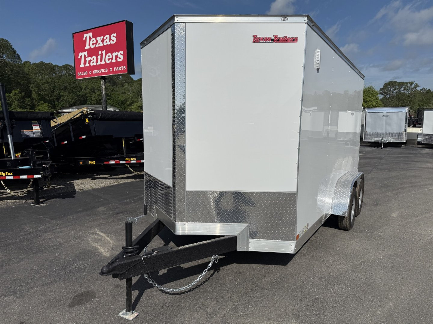 New TX7X16TA2 TEXAS TRAILERS 7' X 16' CARGO / ENCLOSED TRAILER W/REAR RAMP DOOR & SIDE DOOR