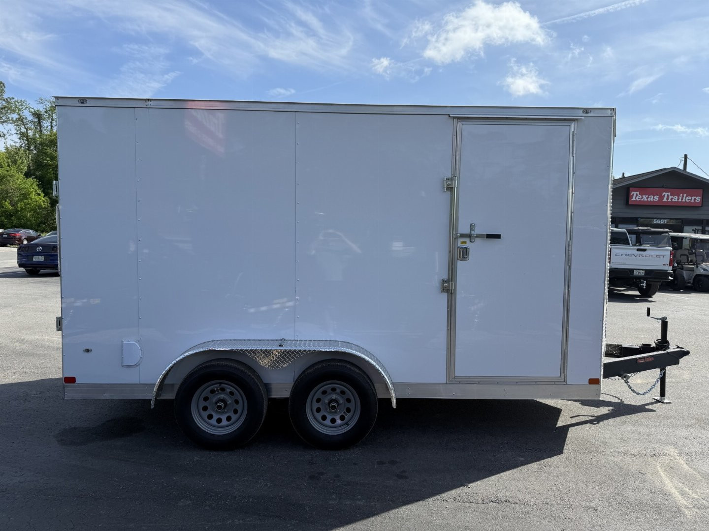 New TX7X16TA2 TEXAS TRAILERS 7' X 16' CARGO / ENCLOSED TRAILER W/REAR RAMP DOOR & SIDE DOOR