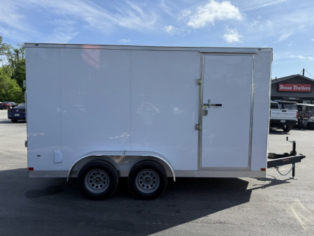 New TX7X16TA2 TEXAS TRAILERS 7' X 16' CARGO / ENCLOSED TRAILER W/REAR RAMP DOOR & SIDE DOOR