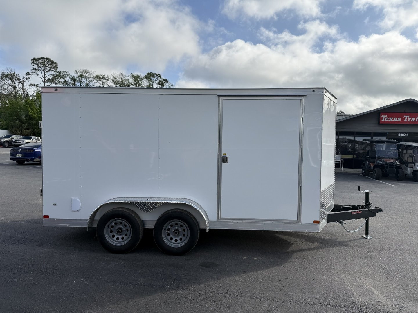 New TX7X14TA2 TEXAS TRAILERS 7' X 14' CARGO / ENCLOSED TRAILER W/REAR RAMP DOOR & SIDE DOOR