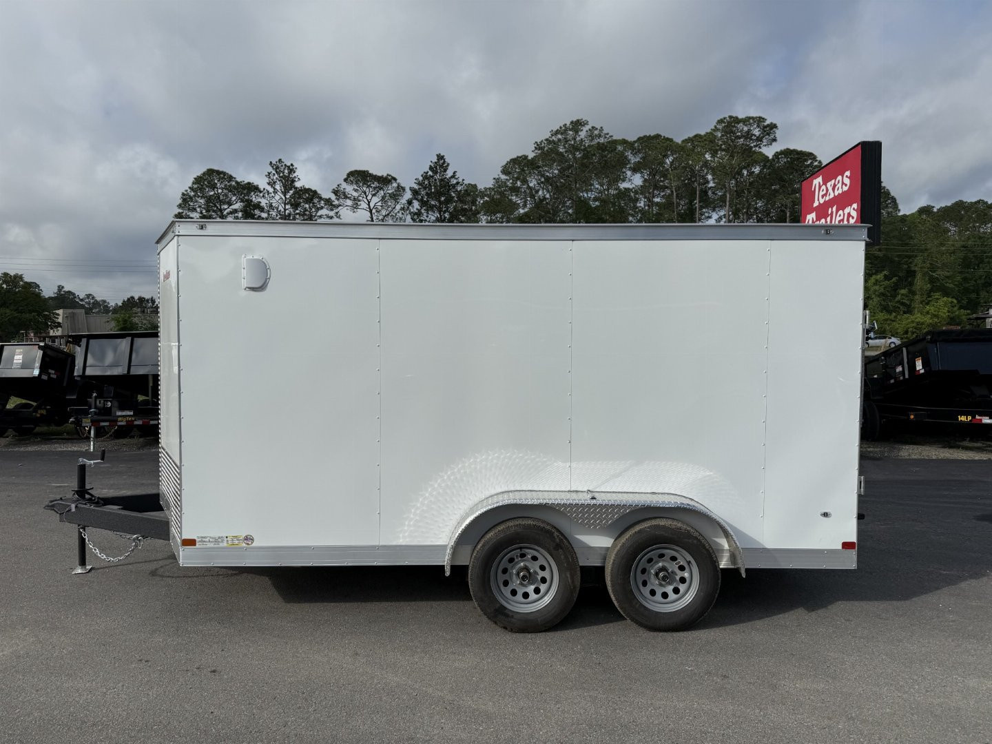 New TX7X14TA2 TEXAS TRAILERS 7' X 14' CARGO / ENCLOSED TRAILER W/REAR RAMP DOOR & SIDE DOOR