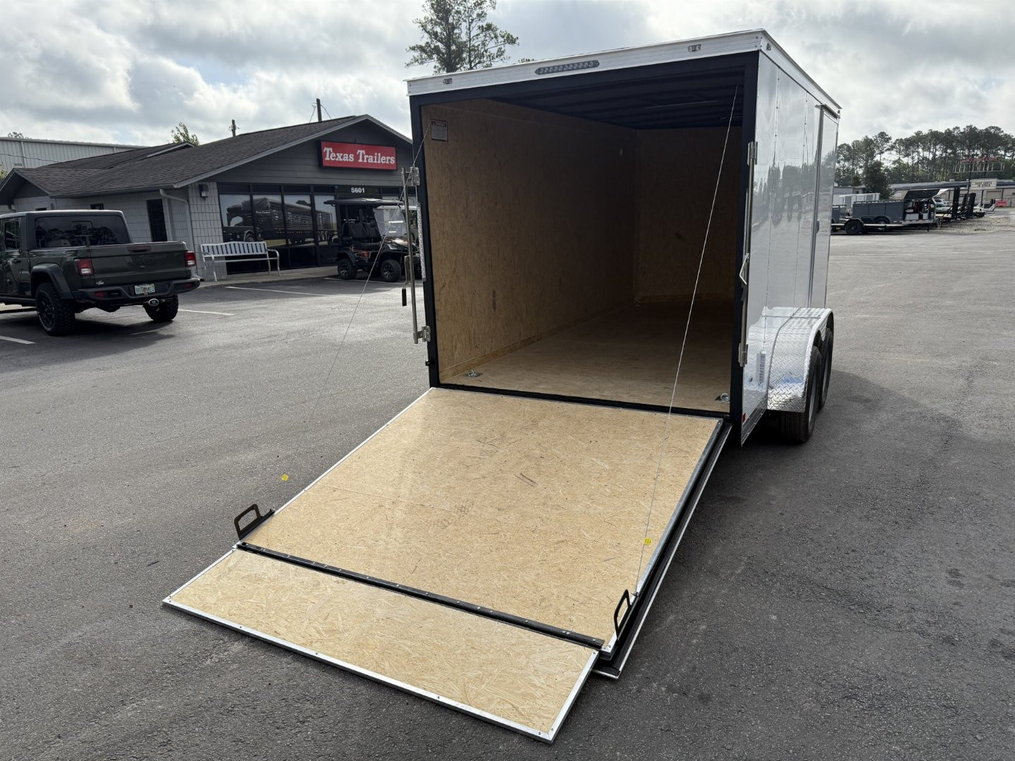 New TX7X14TA2 TEXAS TRAILERS 7' X 14' CARGO / ENCLOSED TRAILER W/REAR RAMP DOOR & SIDE DOOR