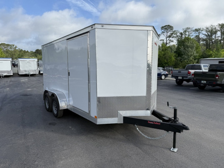 New TX7X14TA2 TEXAS TRAILERS 7' X 14' CARGO / ENCLOSED TRAILER W/REAR RAMP DOOR & SIDE DOOR