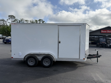 New TX7X14TA2 TEXAS TRAILERS 7' X 14' CARGO / ENCLOSED TRAILER W/REAR RAMP DOOR & SIDE DOOR