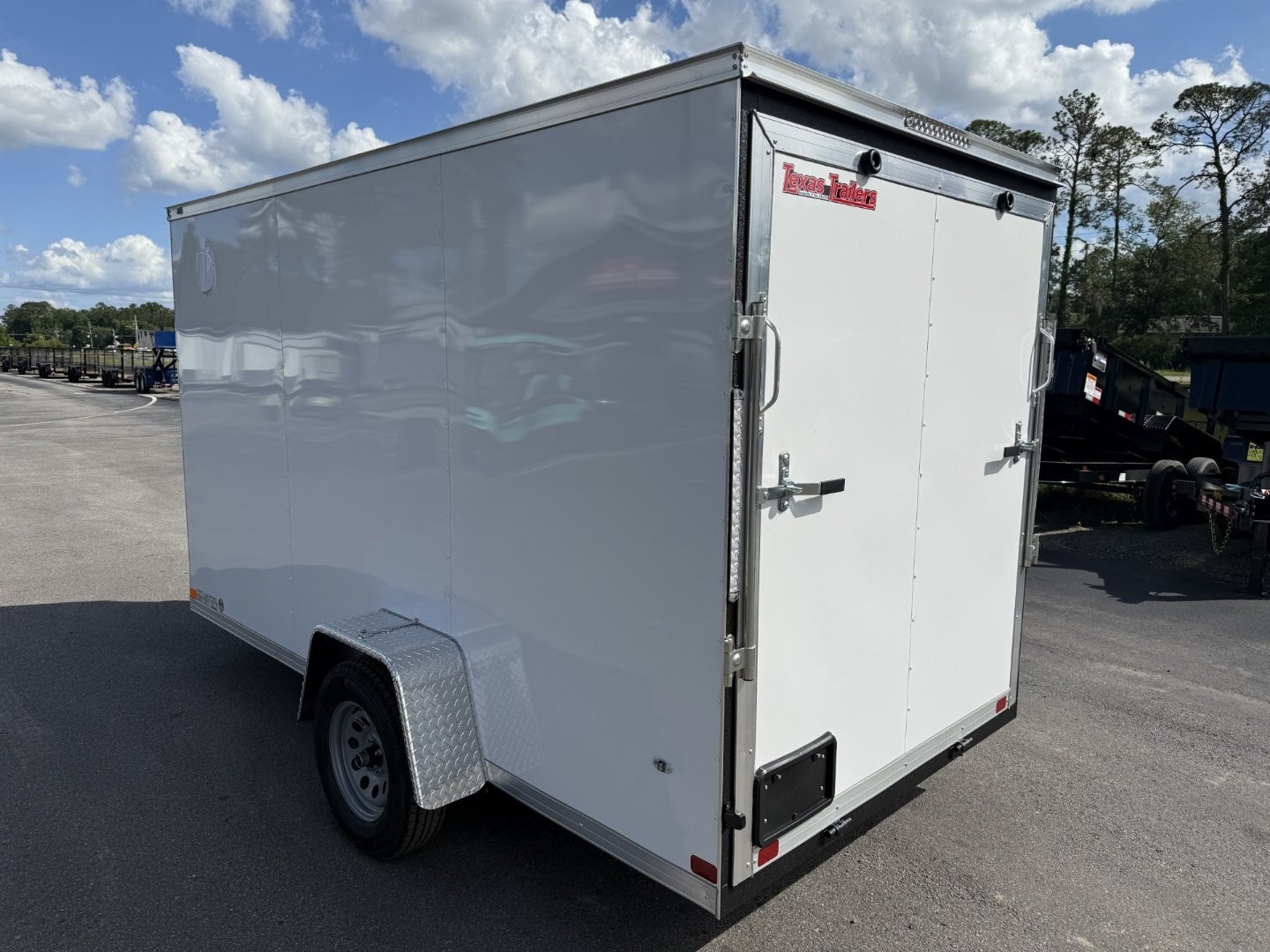 New TX6X12SA TEXAS TRAILERS 6' X 12' CARGO / ENCLOSED TRAILER W/REAR RAMP DOOR & SIDE DOOR