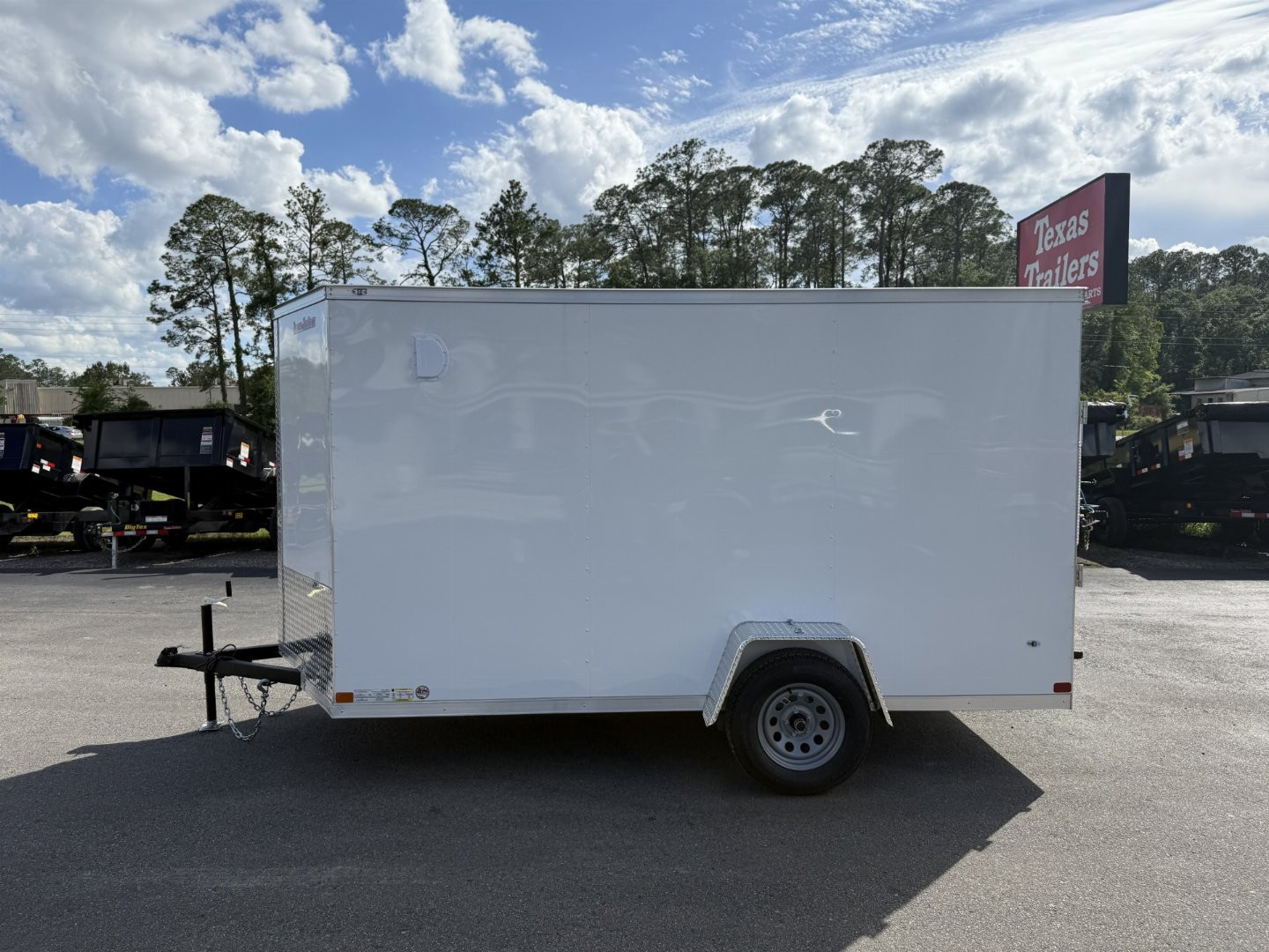 New TX6X12SA TEXAS TRAILERS 6' X 12' CARGO / ENCLOSED TRAILER W/REAR RAMP DOOR & SIDE DOOR