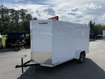 New TX6X1SSA TEXAS TRAILERS 6' X 12' CARGO / ENCLOSED TRAILER W/REAR RAMP DOOR & SIDE DOOR