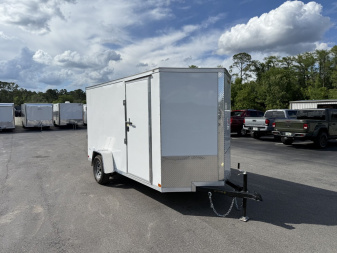 New TX6X12SA TEXAS TRAILERS 6' X 12' CARGO / ENCLOSED TRAILER W/REAR RAMP DOOR & SIDE DOOR