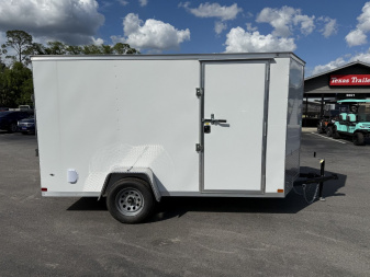 New TX6X12SA TEXAS TRAILERS 6' X 12' CARGO / ENCLOSED TRAILER W/REAR RAMP DOOR & SIDE DOOR