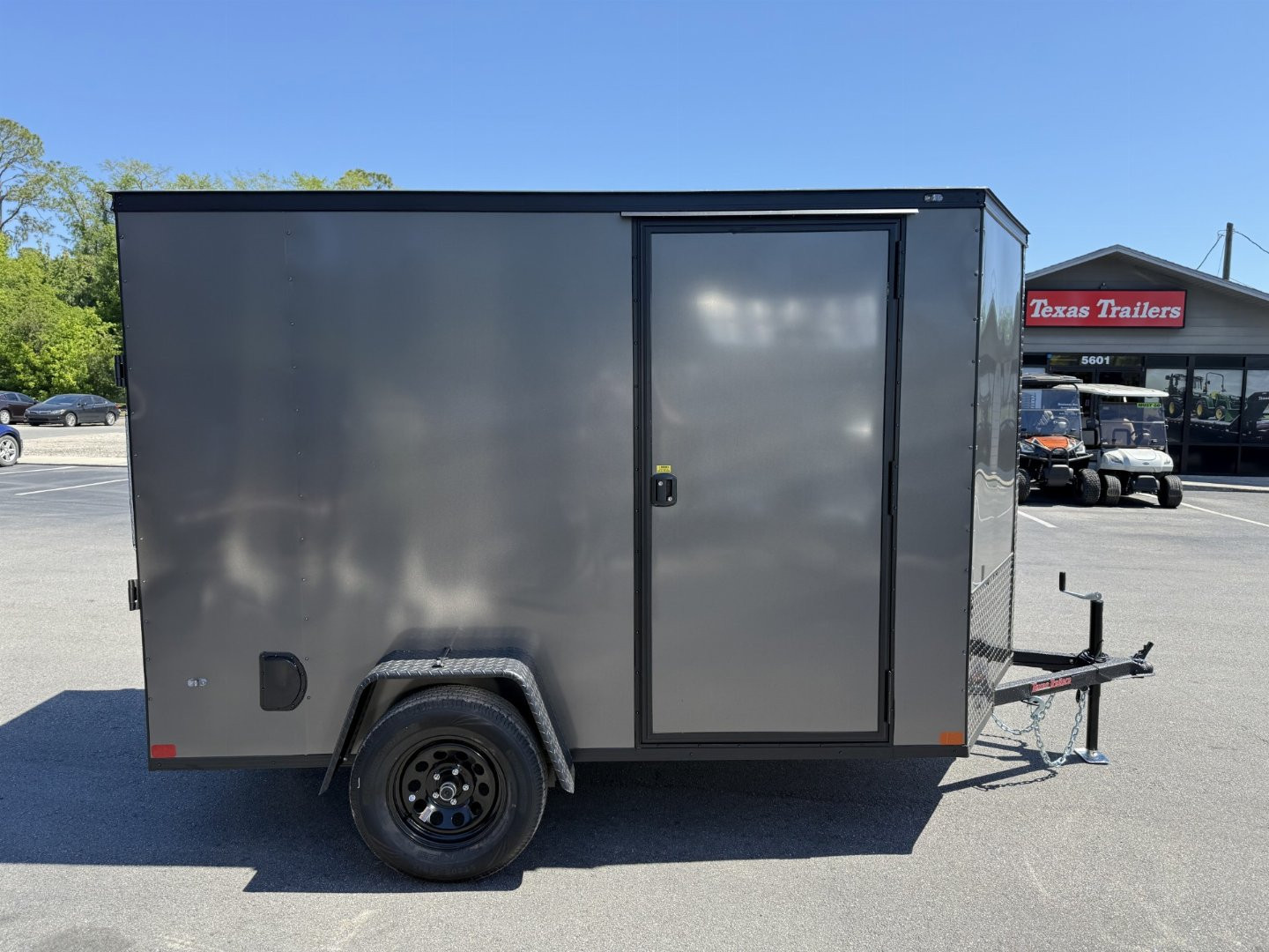 New TX6X10SA TEXAS TRAILERS 6' X 10' CARGO / ENCLOSED TRAILER W/REAR RAMP DOOR & SIDE DOOR